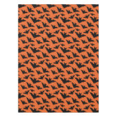 ハロウィーンブラックこうもりオレンジスポクールーク柄 テーブルクロス (正面)