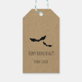 ハロウィーンブラックこうもりクラフト衣装パーティーの好意 ギフトタグ (正面)