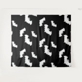 ハロウィーンブラックこうもりパタ不気味ーン怖 タペストリー (正面(横))