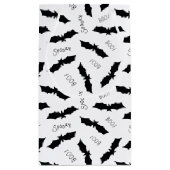 ハロウィーンブラックこうもりブパタ不気味ーン スモールペーパーバッグ (裏面)