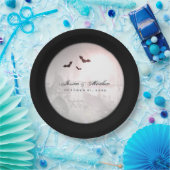 ハロウィーンブラックこうもり結婚ゴシックのマッチングプレート ペーパープレート (パーティー)