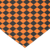 ハロウィーンブラックとオレン市松模様にジ テーブルクロス (アングル)