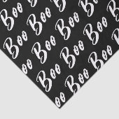 ハロウィーンブラックとホワイトブー文字パターン 薄葉紙 (詳細)