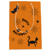 ハロウィーンブラックアンドオレンジ抱き枕 ミディアムペーパーバッグ (正面)