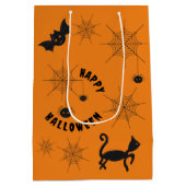 ハロウィーンブラックアンドオレンジ抱き枕 ミディアムペーパーバッグ (裏面)