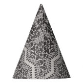 ハロウィーンブラックアンドホワイトスカルレースパーティーハット パーティーハット (裏面)