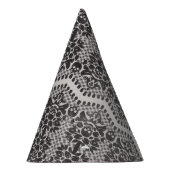 ハロウィーンブラックアンドホワイトスカルレースパーティーハット パーティーハット (右)