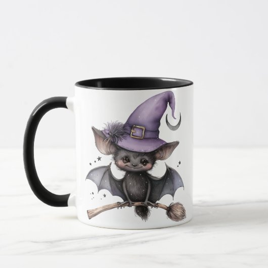 ハロウィーンブラックウィッチこうもりコーヒー マグカップ (左)