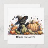 ハロウィーンブラックウィッチズキットングルド付き シーズンカード (正面/裏面)