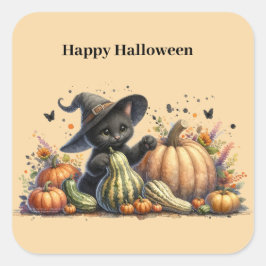 ハロウィーンブラックウィッチズキットングルド付き スクエアシール