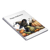 ハロウィーンブラックウィッチズキットングルド付き ノートブック (右側)