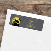 ハロウィーンブラックウィッチハ幽霊のよく出るウス ラベル