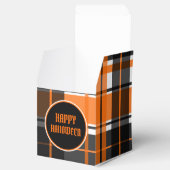 ハロウィーンブラックオレンジとホワイトプレイド フェイバーボックス (オープン)