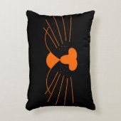 ハロウィーンブラックオレンジキャット顔パーティー アクセントクッション (正面(垂直))