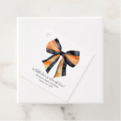 ハロウィーンブラックオレンジコケットボウベビーシャワー フェイバータグ (インサイチュ)