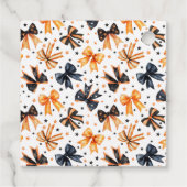 ハロウィーンブラックオレンジコケットボウベビーシャワー フェイバータグ (裏面)