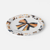 ハロウィーンブラックオレンジコケットボウベビーシャワー ペーパープレート (アングル)