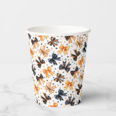 ハロウィーンブラックオレンジコケットボウ 紙コップ (裏面)