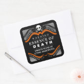 ハロウィーンブラックオレンジホワイトドリンクまたはトリートラベル スクエアシール (封筒)