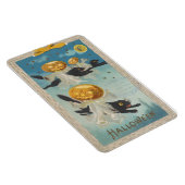 ハロウィーンブラックキャッツ&カボチャ幽霊たちヴィンテージ マグネット (右側)