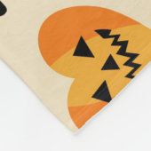 ハロウィーンブラックキャッツ,カボチャ,こうもりとくもの巣 フリースブランケット (角)