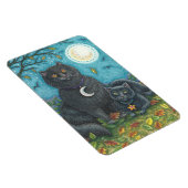 ハロウィーンブラックキャッツ、フォークアートマグネットLg長方形 マグネット (右側)