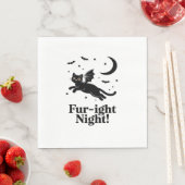 ハロウィーンブラックキャットこうもりウィンググラフィッククラシック スタンダードランチョンナプキン (インサイチュ)