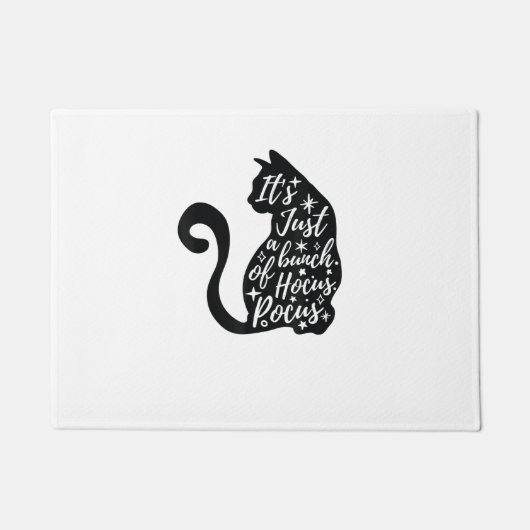 ハロウィーンブラックキャットただのホカスの束 ドアマット (正面)