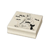 ハロウィーンブラックキャットとカボチャの色が私 ラバースタンプ (スタンプ)