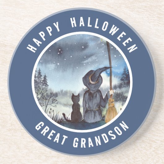 ハロウィーンブラックキャットと魔女スターリーナイト コースター (正面)