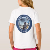 ハロウィーンブラックキャットと魔女スターリーナイト Tシャツ (裏面)