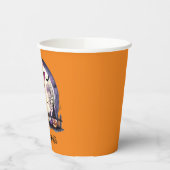 ハロウィーンブラックキャットウィッチとこうもり 紙コップ (左)