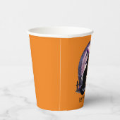 ハロウィーンブラックキャットウィッチとこうもり 紙コップ (右)