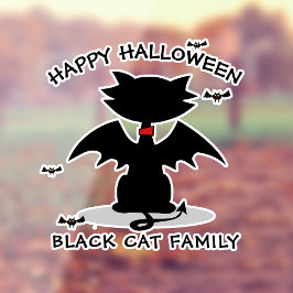 ハロウィーンブラックキャットウィンドウにしがみつく ウィンドウサイン