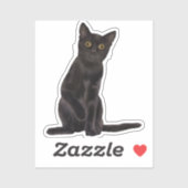 ハロウィーンブラックキャットウォーター色 シール (シート)