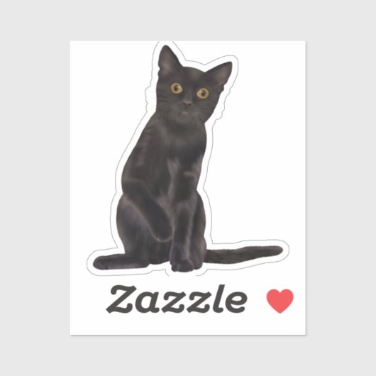 ハロウィーンブラックキャットウォーター色 シール (シート)