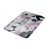 ハロウィーンブラックキャットエビルカボチャ怖いフクロピンク バスマット (アングル)