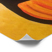 ハロウィーンブラックキャットオンパンプキン ポスター (角)