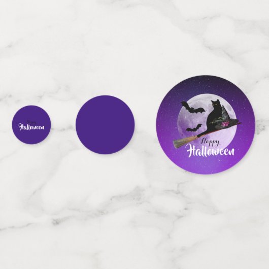 ハロウィーンブラックキャットオンブロムフルムーン コンフェッティ (裏面)