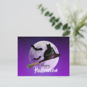 ハロウィーンブラックキャットオンブロムフルムーン シーズンポストカード (スタンド正面)