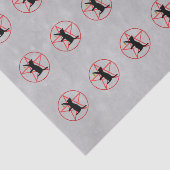 ハロウィーンブラックキャットオンペンタグラム金ゴールドスターグレー 薄葉紙 (詳細)