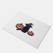 ハロウィーンブラックキャットオーバーサイズTシャツ ドアマット (アングル)