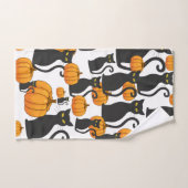 ハロウィーンブラックキャットカボチャおもしろい バスタオルセット (ハンドタオル)