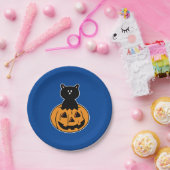 ハロウィーンブラックキャットカボチャパーティー紙プレート ペーパープレート (パーティー)
