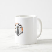 ハロウィーンブラックキャットカボプキンこうもりムーン墓地スカー コーヒーマグカップ (正面右)