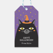 ハロウィーンブラックキャットギフトラベル ギフトタグ (裏面)