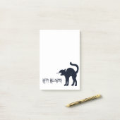 ハロウィーンブラックキャットシルエット ポストイット (デスク上)