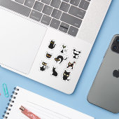 ハロウィーンブラックキャットシール シール (ノートパソコンとiPhone)