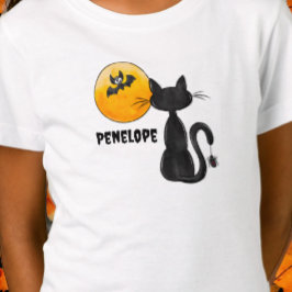 ハロウィーンブラックキャットスパイダーこうもり名トリックトリート Tシャツ