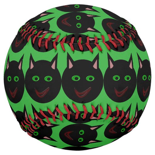 ハロウィーンブラックキャットソフトボール ソフトボール (正面)